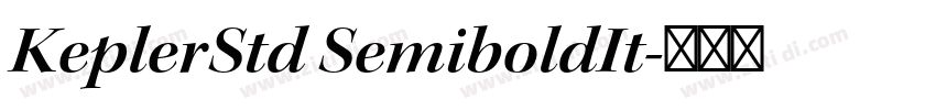 KeplerStd SemiboldIt字体转换